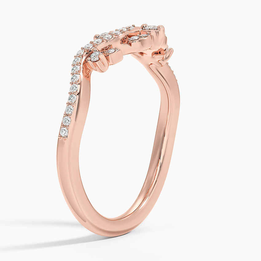 Luxe Veranda Diamond Ring Rose Gold 18k Wedding Band