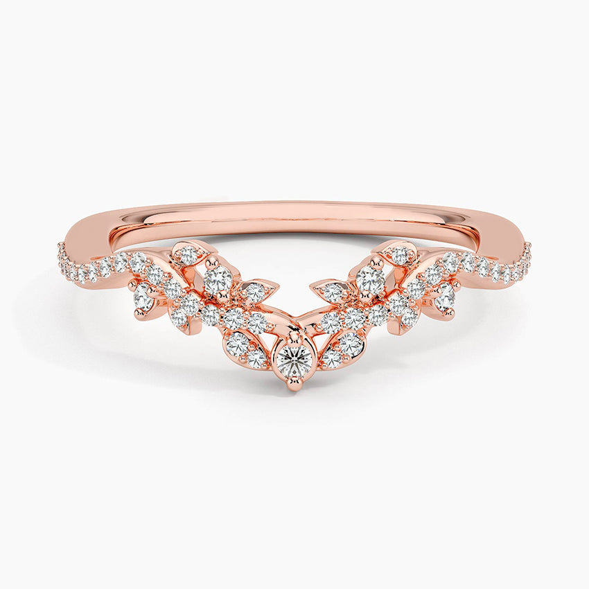 Luxe Veranda Diamond Ring Rose Gold 18k Wedding Band