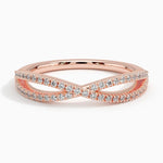 Entwined Diamond Ring (1/4 ct. tw.) Rose Gold 18k Wedding Band