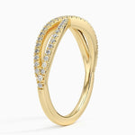 Entwined Diamond Ring (1/4 ct. tw.) Yellow Gold 18k Wedding Band