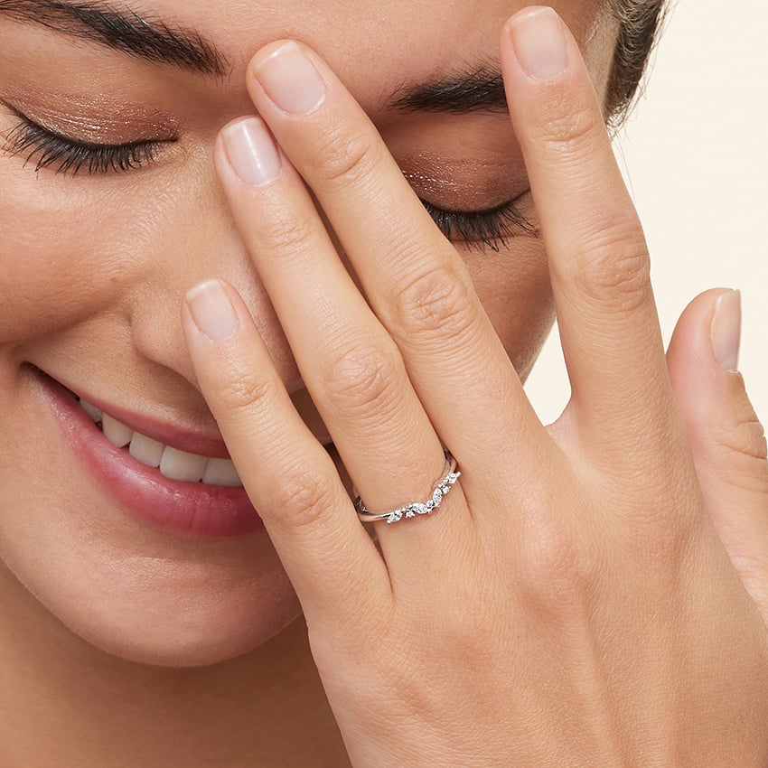 Yvette Diamond Ring (1/6 ct. tw.) Platinum Wedding Band