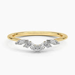 Mixed Metal Yvette Diamond Ring Yellow Gold 18k Wedding Band