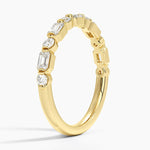 Kensington Emerald Cut and Round Diamond Ring (1/2 ct. tw.) Yellow Gold 18k Wedding Band