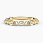 Kensington Emerald Cut and Round Diamond Ring (1/2 ct. tw.) Yellow Gold 18k Wedding Band