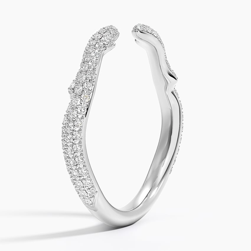 Rose Thorn Diamond Open Ring (1/3 ct. tw.) Platinum Wedding Band