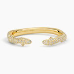 Rose Thorn Diamond Open Ring (1/3 ct. tw.) Yellow Gold 18k Wedding Band
