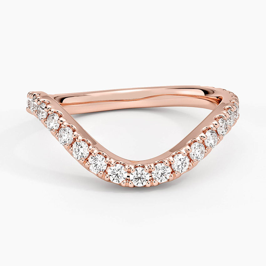 Silhouette Diamond Ring (1/2 ct. tw.) Rose Gold 18k Wedding Band