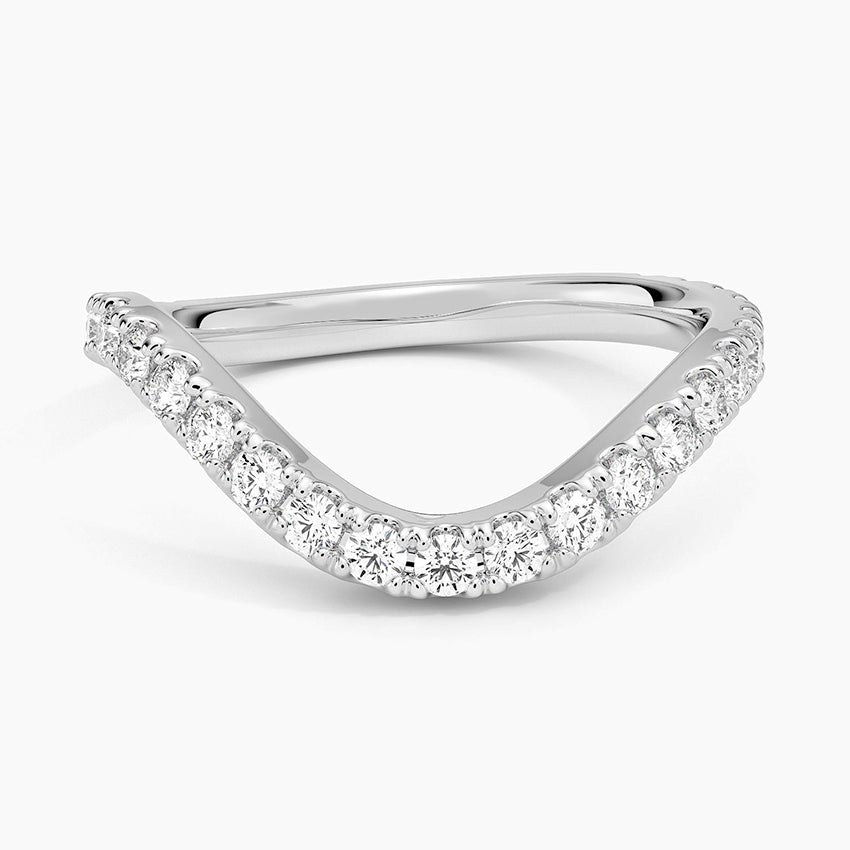 Silhouette Diamond Ring (1/2 ct. tw.) Platinum Wedding Band