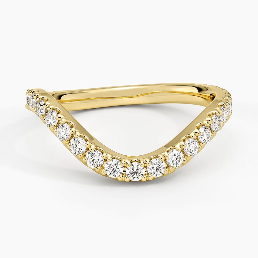 Silhouette Diamond Ring (1/2 ct. tw.) Yellow Gold 18k Wedding Band