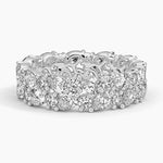 Olivetta Double Row Lab Eternity Diamond Ring Platinum Eternity Band