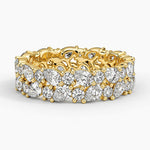 Olivetta Double Row Eternity Diamond Ring Yellow Gold 18k Eternity Band