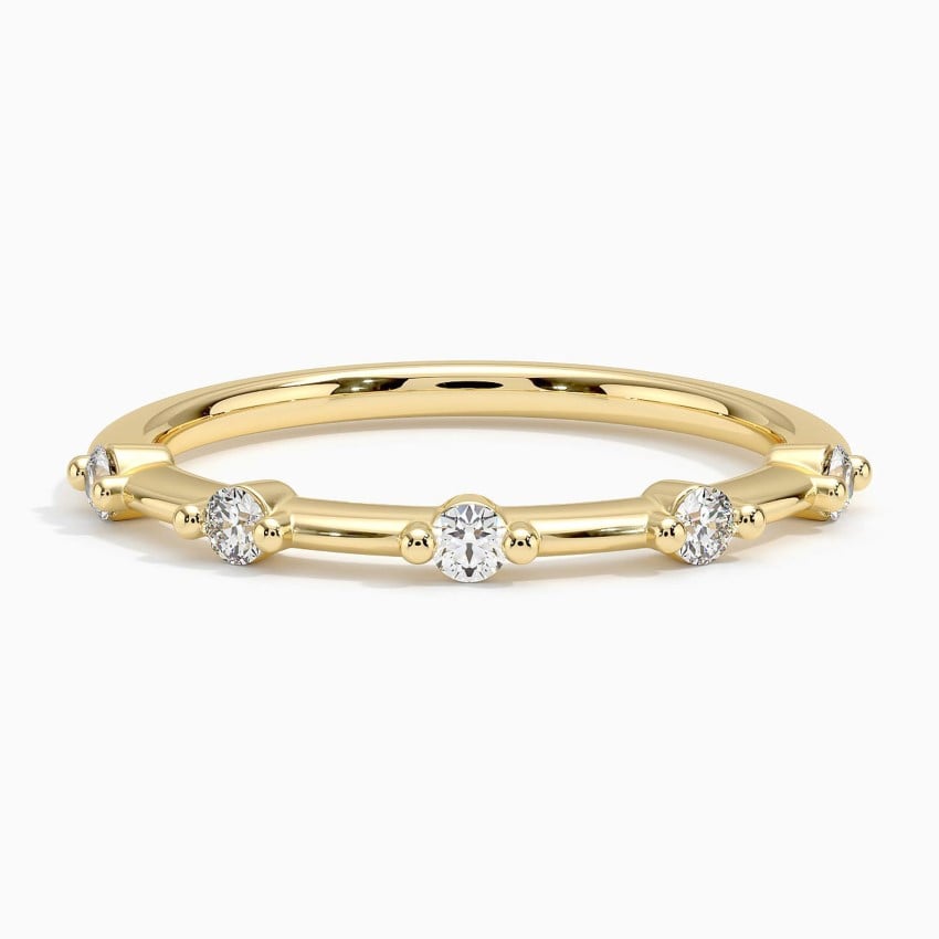 Aimee Diamond Ring Yellow Gold 18k 1.1mm Wedding Band