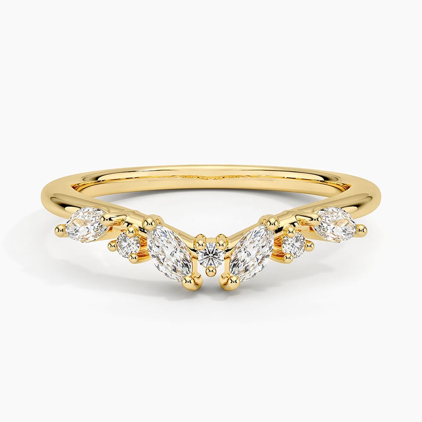 Yvette Diamond Ring (1/4 ct. tw.) Yellow Gold 18k Wedding Band