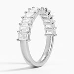 Emerald Cut Diamond Ring Platinum Wedding Band