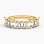Emerald Cut Diamond Ring Yellow Gold 18k Wedding Band