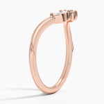 Camellia Milgrain Contoured Diamond Ring Rose Gold 18k Wedding Band