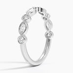 Versailles Bezel Diamond Ring Platinum Wedding Band
