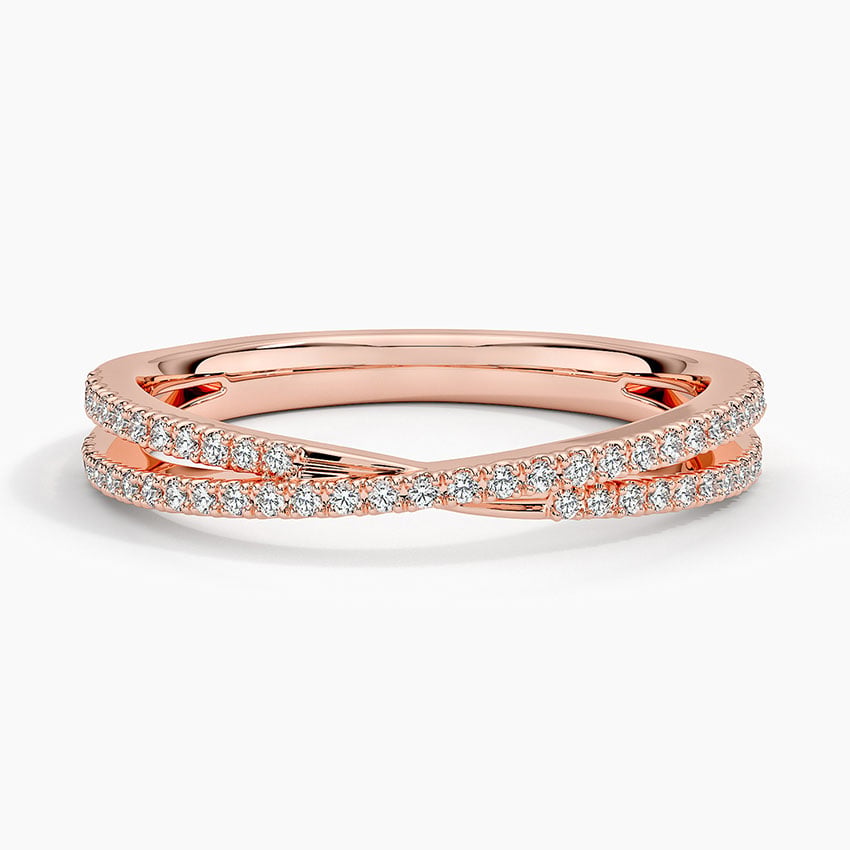 Calypso Diamond Ring Rose Gold 18k Wedding Band