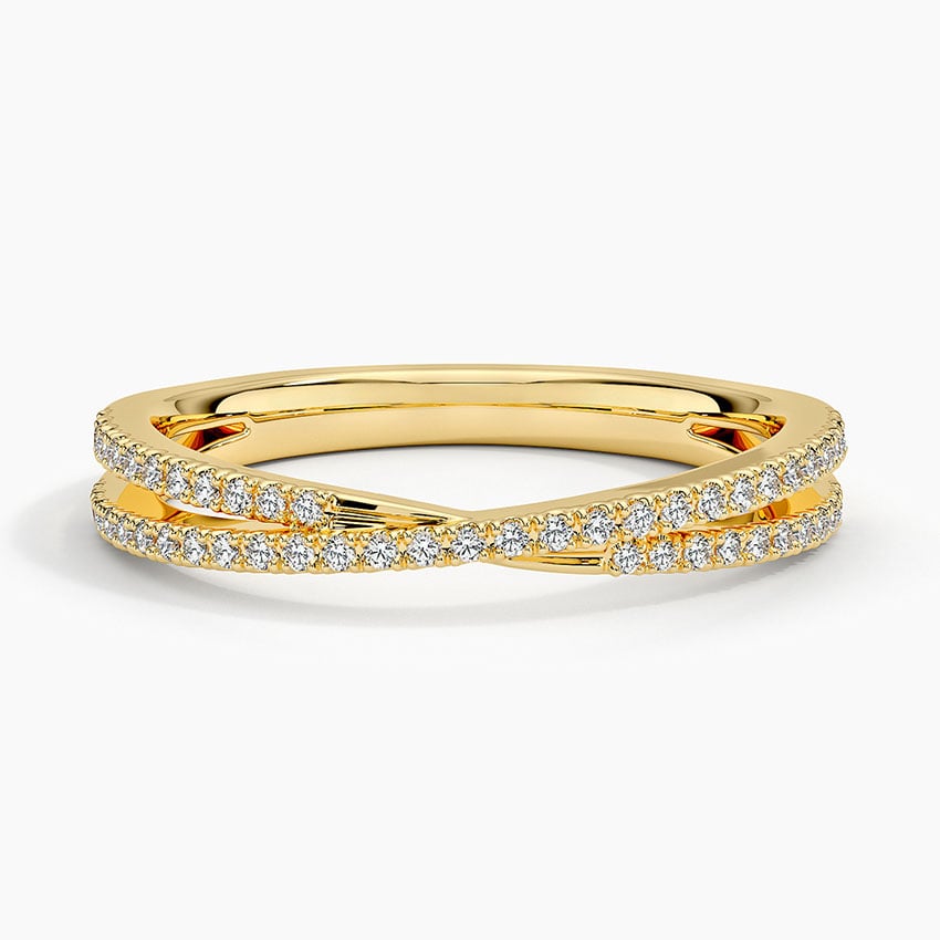Calypso Diamond Ring Yellow Gold 18k Wedding Band