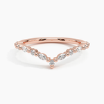 Delicate Versailles Contour Diamond Ring (1/3 ct. tw.) Rose Gold 18k Wedding Band