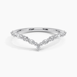 Delicate Versailles Contour Diamond Ring (1/3 ct. tw.) Platinum Wedding Band