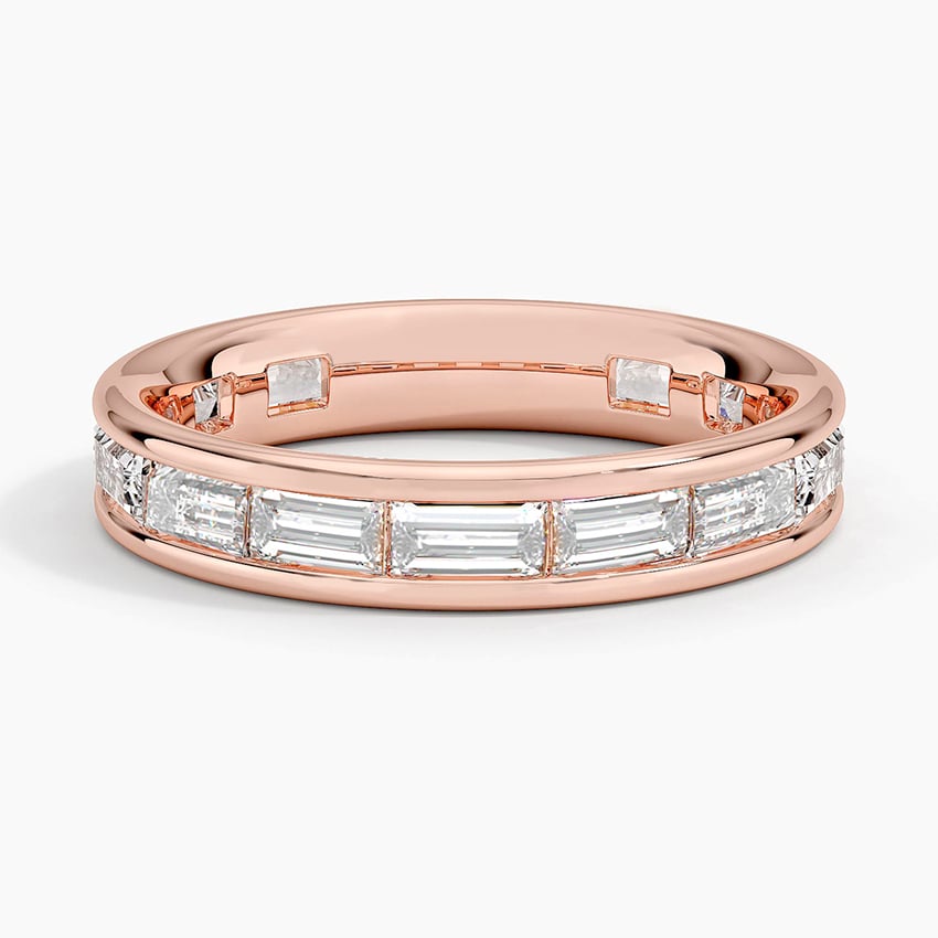 Kelly Baguette Eternity Lab Diamond Ring Rose Gold 18k Eternity Band