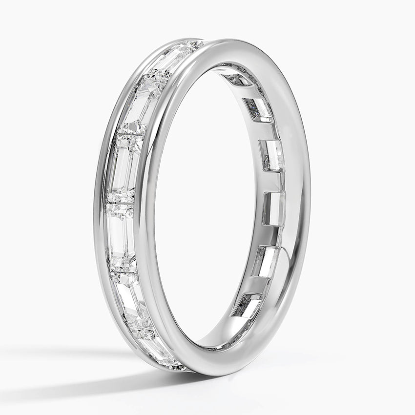 Kelly Baguette Eternity Lab Diamond Ring Platinum Eternity Band