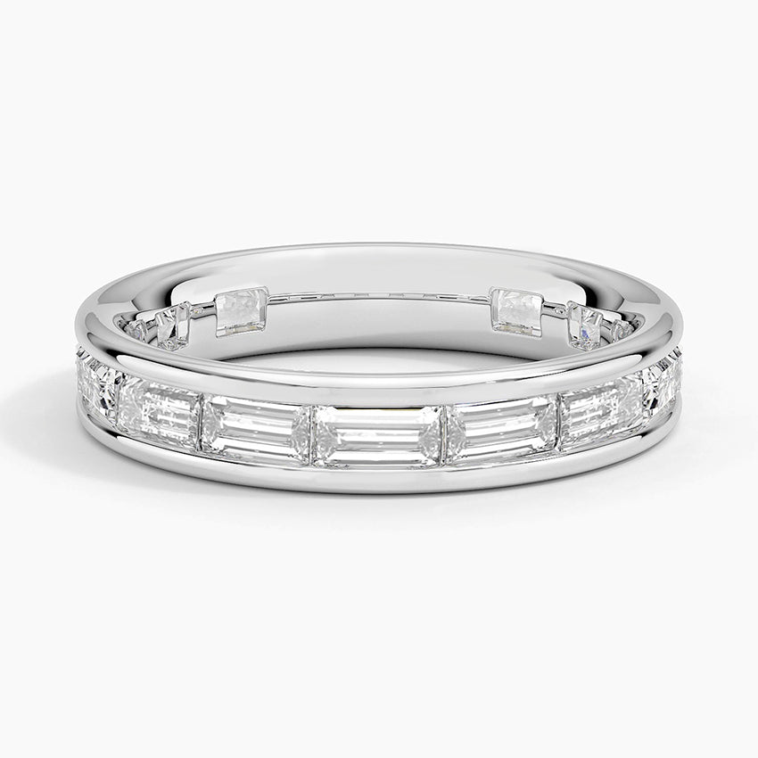 Kelly Baguette Eternity Lab Diamond Ring Platinum Eternity Band