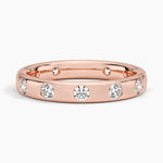 Cara Flush Set Eternity Lab Diamond Ring Rose Gold 18k Eternity Band