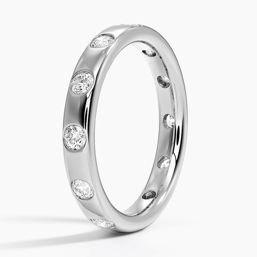Cara Flush Set Eternity Lab Diamond Ring Platinum Eternity Band