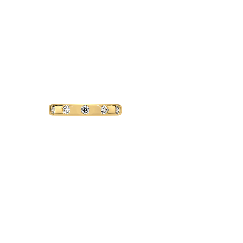 Cara Flush Set Eternity Lab Diamond Ring Yellow Gold 18k Eternity Band