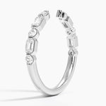 Kensington Emerald Cut and Round Diamond Open Ring (1/2 ct. tw.) Platinum Wedding Band