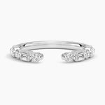 Kensington Emerald Cut and Round Diamond Open Ring (1/2 ct. tw.) Platinum Wedding Band