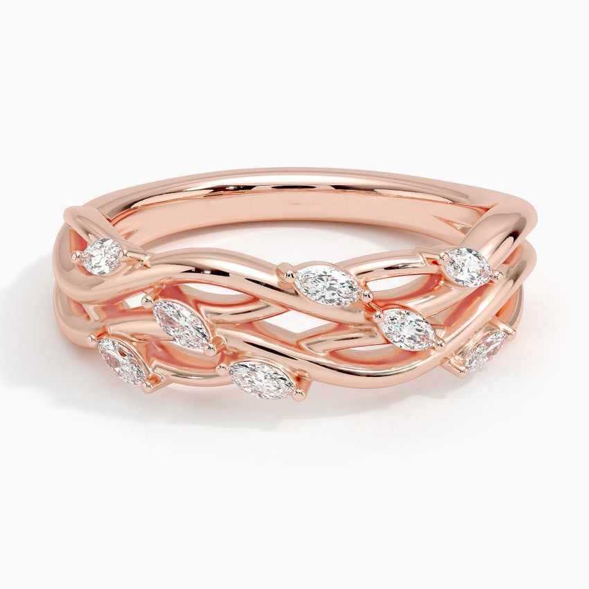 Blooming Willow Diamond Ring (1/4 ct. tw.) Rose Gold 18k Wedding Band