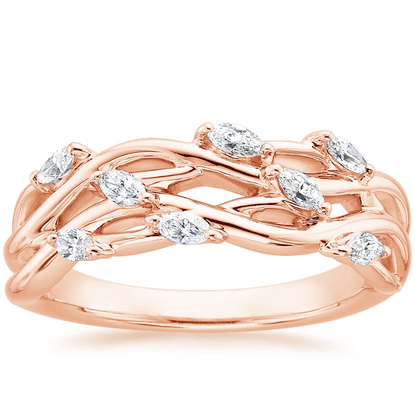 Blooming Willow Diamond Ring (1/4 ct. tw.) Rose Gold 18k Wedding Band