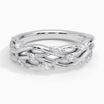 Blooming Willow Diamond Ring (1/4 ct. tw.) Platinum Wedding Band