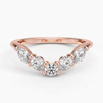 Camille Contoured Diamond Ring (3/4 ct. tw.) Rose Gold 18k Wedding Band