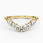 Camille Contoured Diamond Ring (3/4 ct. tw.) Yellow Gold 18k Wedding Band