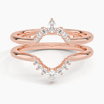 Lunette Diamond Ring Jacket (1/5 ct. tw.) Rose Gold 18k Wedding Band