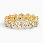 Jardiniere Eternity Lab Diamond Ring Yellow Gold 18k Eternity Band