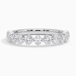 Ellipse Oval Diamond Ring Platinum Wedding Band