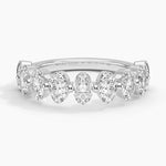 Ellipse Oval Lab Diamond Ring (1 1/2 ct. tw.) Platinum Wedding Band
