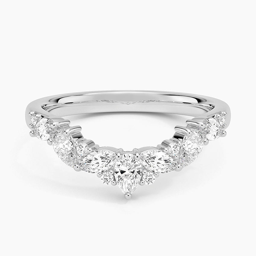 Jacqueline Contour Diamond Ring Platinum Wedding Band