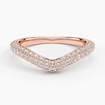 Petite Adelaide Curved Lab Diamond Ring (1/2 ct. tw.) Rose Gold 18k Wedding Band