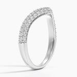 Petite Adelaide Curved Lab Diamond Ring (1/2 ct. tw.) Platinum Wedding Band