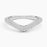 Petite Adelaide Curved Lab Diamond Ring (1/2 ct. tw.) Platinum Wedding Band