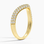 Petite Adelaide Curved Lab Diamond Ring (1/2 ct. tw.) Yellow Gold 18k Wedding Band