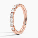 Nathalie Oval Diamond Ring Rose Gold 18k Wedding Band