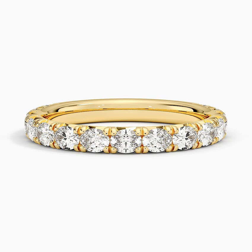 Nathalie Emerald Cut Diamond Ring Yellow Gold 18k Wedding Band