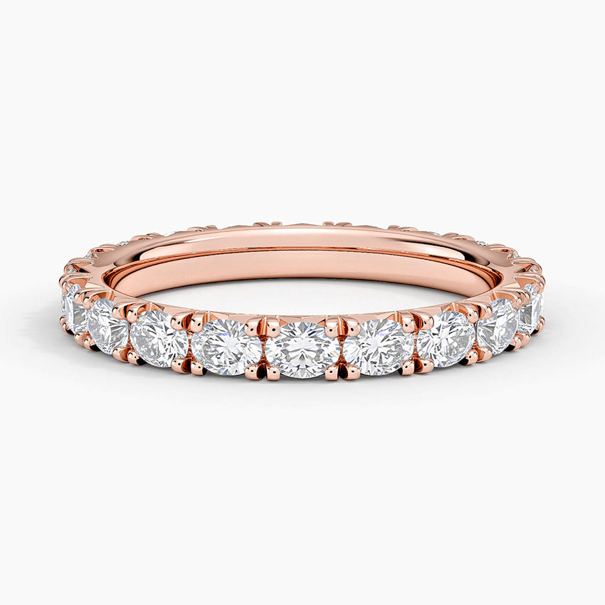 Nathalie Oval Eternity Lab Diamond Ring Rose Gold 18k Eternity Band